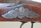ENGRAVED and CARVED EUROPEAN Antique JAEGER Style .61 Cal. Percussion Rifle With Beautifully Carved Stag on the Underside of the Stock! - 13 of 20
