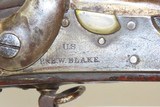 WHITNEY ARMS Antique P. & EW BLAKE Model 1816 “CONE” Conversion MUSKET Converted Flintlock to Percussion Made in 1828 - 7 of 21
