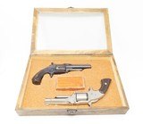 PAIR of Antique Number 1½ SMITH & WESSON 1st & 2nd Issue Rimfire REVOLVERS“Suicide Specials” With a DISPLAY CASE & .32 Cartridges - 2 of 25