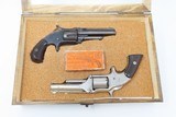 PAIR of Antique Number 1½ SMITH & WESSON 1st & 2nd Issue Rimfire REVOLVERS“Suicide Specials” With a DISPLAY CASE & .32 Cartridges - 1 of 25