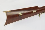 Antique SILVER INLAID Half-Stock .35 Caliber Percussion American LONG RIFLE Kentucky Style Long Rifle with German Silver Décor! - 3 of 17