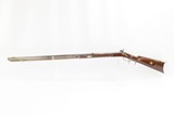 Antique SILVER INLAID Half-Stock .35 Caliber Percussion American LONG RIFLE Kentucky Style Long Rifle with German Silver Décor! - 12 of 17