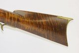 Antique A.S. JOY Marked Full-Stock .38 Cal. PERCUSSION American LONG RIFLE Kentucky Style Long Rifle Made in PITTSBURG, PENNSYLVANIA! - 16 of 20