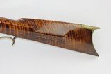 Antique S. SMALL Marked Half-Stock .40 Cal. Percussion American LONG RIFLE PENNSYLVANIA Style OHIO Made Long Rifle! - 14 of 18
