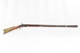 Antique S. SMALL Marked Half-Stock .40 Cal. Percussion American LONG RIFLE PENNSYLVANIA Style OHIO Made Long Rifle! - 2 of 18