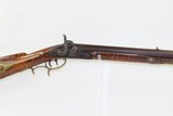 Antique S. SMALL Marked Half-Stock .40 Cal. Percussion American LONG RIFLE PENNSYLVANIA Style OHIO Made Long Rifle! - 1 of 18