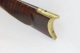 JOHN SOWERS Antique FLINTLOCK American Full Stock LONG RIFLENice, Striped Maple Stock w Brass Hardware! - 16 of 16