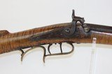 Antique BACK ACTION Half Stock PERCUSSION Long Rifle with H. GANO & Co Lock Kentucky Style Long Rifle Made Circa 1850! - 4 of 20