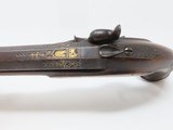 FINE, Engraved & GOLD INLAID Spanish MIQUELET PISTOL Maker Marked Piratey - 13 of 21