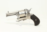 TINY 6-Shot GERMAN Antique .22 Short Double Action Pocket Revolver Late-1800s Folding Trigger Mid-19th European Sidearm - 1 of 16