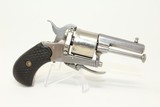 TINY 6-Shot GERMAN Antique .22 Short Double Action Pocket Revolver Late-1800s Folding Trigger Mid-19th European Sidearm - 13 of 16