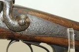 ENGRAVED Antique SxS HAMMER Shotgun 16 Gauge PERCUSSION PERCUSSION Double Barrel Fowling Gun with SLING - 7 of 23