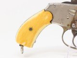 MERWIN & HULBERT Antique .38 S&W Revolver NICKEL IVORY Holster Folding Hammer With “JR” Initialed Leather Holster! - 21 of 23
