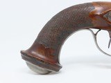 EUROPEAN Antique ENGRAVED Large Bore “Manstopper” BELT Pistol 1830s Belgian Made Self-defense Pistol! - 2 of 16