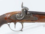 EUROPEAN Antique ENGRAVED Large Bore “Manstopper” BELT Pistol 1830s Belgian Made Self-defense Pistol! - 3 of 16
