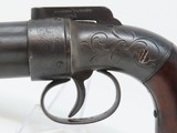ANTIQUE Allen & Thurber WORCHESTER PERIOD Bar Hammer PEPPERBOX Revolver First American Double Action Revolving Pistol - 4 of 15
