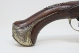 BALOCHE of PARIS Antique SILVER Mounted FLINTLOCK Officer’s PISTOL 18th Century “1st French Colonial Empire” Flintlock Pistol - 2 of 17