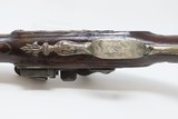 BALOCHE of PARIS Antique SILVER Mounted FLINTLOCK Officer’s PISTOL 18th Century “1st French Colonial Empire” Flintlock Pistol - 7 of 17