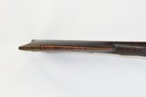 ANTIQUE American HEAVY BARREL Half Stock LONG RIFLE PATCH BOX Plains RifleDouble Set Trigger Rifle with Nice Striped Maple Stock! - 10 of 17
