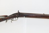 ANTIQUE American HEAVY BARREL Half Stock LONG RIFLE PATCH BOX Plains RifleDouble Set Trigger Rifle with Nice Striped Maple Stock! - 1 of 17