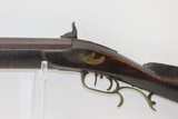 ANTIQUE American HEAVY BARREL Half Stock LONG RIFLE PATCH BOX Plains RifleDouble Set Trigger Rifle with Nice Striped Maple Stock! - 15 of 17