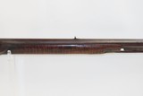 ANTIQUE American HEAVY BARREL Half Stock LONG RIFLE PATCH BOX Plains RifleDouble Set Trigger Rifle with Nice Striped Maple Stock! - 5 of 17