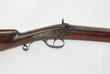 VERY LONG Antique .68 Caliber SMOOTHBORE Single Barrel Percussion MUSKET/Fowler With ENGRAVED BACK ACTION Lock! - 3 of 20
