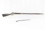 1844 Dated Antique SPRINGFIELD ARMORY M1842 .69 Caliber Smoothbore MUSKET ANTEBELLUM Made Civil War Musket with BAYONET! - 1 of 22