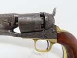 ENGRAVED, INSCRIBED CIVIL WAR Antique COLT 1861 NAVY Revolver .36 Caliber Engraved with Custom Gustave Young Style Scroll Engraving - 3 of 25