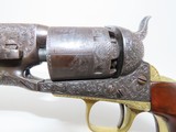 ENGRAVED, INSCRIBED CIVIL WAR Antique COLT 1861 NAVY Revolver .36 Caliber Engraved with Custom Gustave Young Style Scroll Engraving - 15 of 25