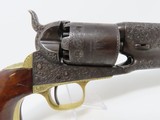 ENGRAVED, INSCRIBED CIVIL WAR Antique COLT 1861 NAVY Revolver .36 Caliber Engraved with Custom Gustave Young Style Scroll Engraving - 20 of 25