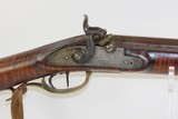 OHIO LONG RIFLE with FALSE MUZZLE Antique .45 Caliber AMERICAN Target With WESTON & ULLERY Marked Lock - 3 of 18