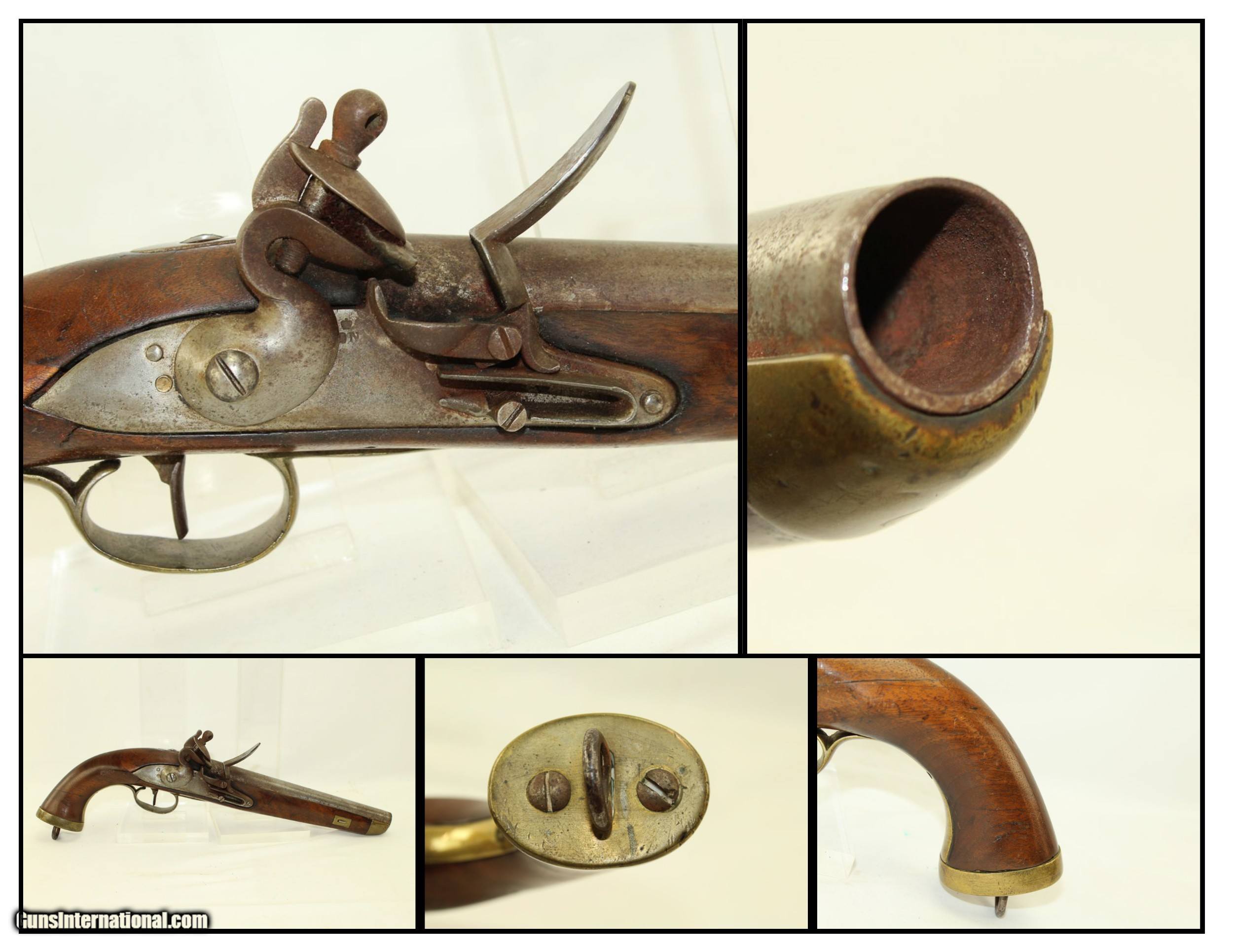 animatie Wirwar tumor DUTCH Delft Nederlandse Antique FLINTLOCK Pistol .70 Caliber Naval Pistol  Made Circa Early 1800s in Liege for sale
