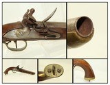 DUTCH Delft Nederlandse Antique FLINTLOCK Pistol .70 Caliber Naval Pistol Made Circa Early 1800s in Liege