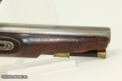 BARNETT British Antique Flint LIGHT DRAGOON Pistol Napoleonic Era Big Bore .63 Caliber for Cavalry - Image 5 of 17