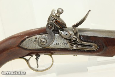 BARNETT British Antique Flint LIGHT DRAGOON Pistol Napoleonic Era Big Bore .63 Caliber for Cavalry - Image 4 of 17