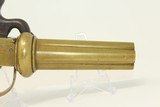 4-SHOT Antique BRASS PEPPERBOX Revolver c1840 All Brass Percussion Single Action Pistol - 17 of 17