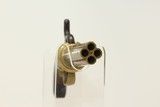 4-SHOT Antique BRASS PEPPERBOX Revolver c1840 All Brass Percussion Single Action Pistol - 2 of 17