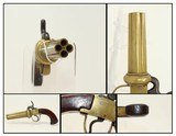 4-SHOT Antique BRASS PEPPERBOX Revolver c1840 All Brass Percussion Single Action Pistol - 1 of 17