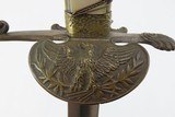 PATRIOTIC Screaming Eagle Sword by F.W. WIDMANN Early 19th Century AMERICAN
With SILVER PLATED Brass Guard, PEARL GRIP & Decorated Blade - 11 of 22