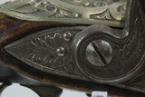 ORNATE, BEJEWELED Antique Flintlock BELT Pistol PIRATE .675 Caliber Engraved GEM ADORNED Late-18th / Early 19th Century Pistol - 5 of 19