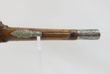 ORNATE, BEJEWELED Antique Flintlock BELT Pistol PIRATE .675 Caliber Engraved GEM ADORNED Late-18th / Early 19th Century Pistol - 10 of 19