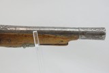 ORNATE, BEJEWELED Antique Flintlock BELT Pistol PIRATE .675 Caliber Engraved GEM ADORNED Late-18th / Early 19th Century Pistol - 4 of 19