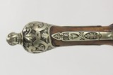 ORNATE, BEJEWELED Antique Flintlock BELT Pistol PIRATE .675 Caliber Engraved GEM ADORNED Late-18th / Early 19th Century Pistol - 8 of 19