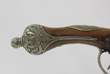 ORNATE, BEJEWELED Antique Flintlock BELT Pistol PIRATE .675 Caliber Engraved GEM ADORNED Late-18th / Early 19th Century Pistol - 2 of 19