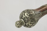 ORNATE, BEJEWELED Antique Flintlock BELT Pistol PIRATE .675 Caliber Engraved GEM ADORNED Late-18th / Early 19th Century Pistol - 6 of 19