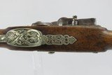 ORNATE, BEJEWELED Antique Flintlock BELT Pistol PIRATE .675 Caliber Engraved GEM ADORNED Late-18th / Early 19th Century Pistol - 9 of 19