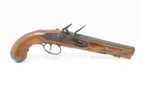Antique SHARPE of LONDON “Extra Sharpe Proof” Flintlock INDIAN TRADE Pistol British with Birmingham Proofs & Brass Barrel - 1 of 18