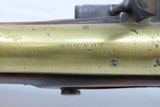 Antique Joseph WESTWOOD of LONDON Brass Barrel FLINTLOCK INDIAN TRADE Pistol British with Birmingham Proofs & Brass Barrel - 14 of 18