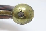 Antique Joseph WESTWOOD of LONDON Brass Barrel FLINTLOCK INDIAN TRADE Pistol British with Birmingham Proofs & Brass Barrel - 8 of 18